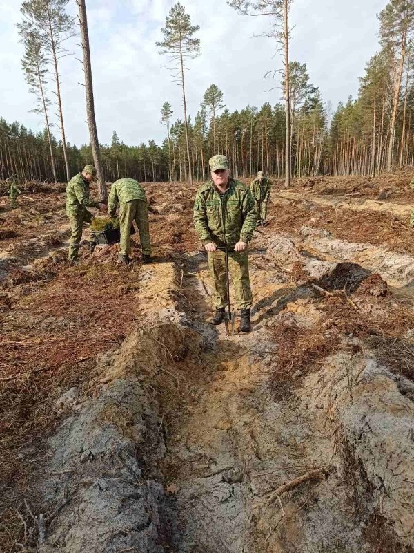 Личный состав учебного центра Института пограничной службы приняли участие в экологической акции «Лес! Дабро! Парадак!»